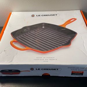 LE Creuset square skillet grill